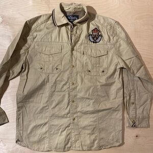 Eight 732 Long Sleeve Button Front Shirt Medium (IK)